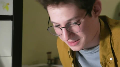 Student rehearsing a play via videoconference. Stock Footage 151788520