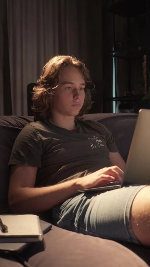 Student reviewing notes and summarizing information for exam preparation Stock Footage 310739304