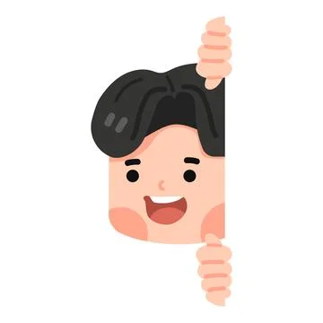 Student School boy an empty white board Stock Illustration