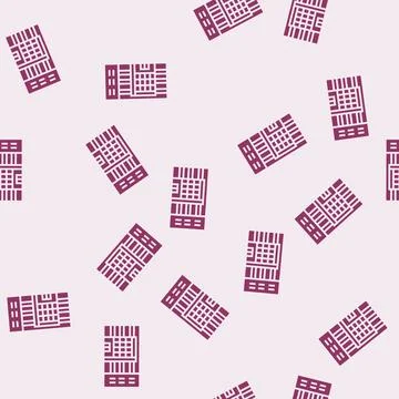 Student school building glyph seamless pattern Ilustración de archivo