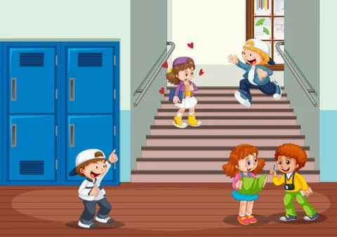 Student in the school Stock Illustration