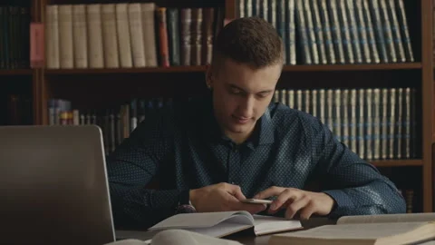 Student is searching for information Stock Footage 85552453