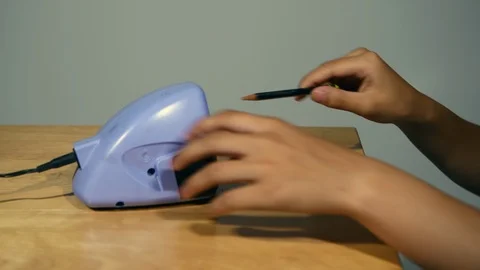 Student sharpening a pencil Stock Footage 93969748