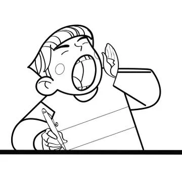 Student shouts in class Stock Illustration