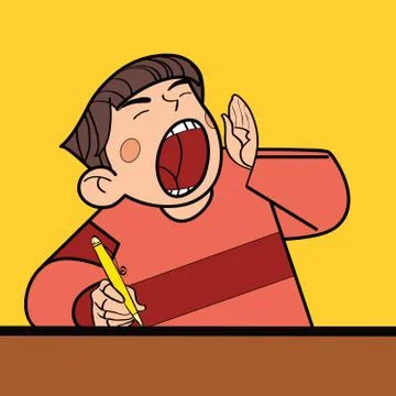 Student shouts in class Stock Illustration