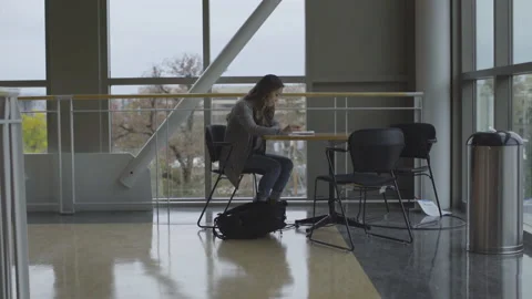 Student Sits Studying On Campus 스톡 동영상 208720352