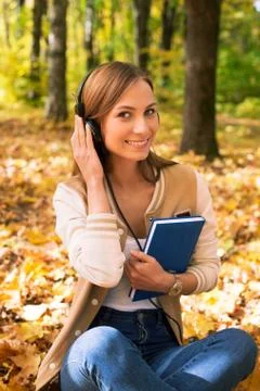 Student sitting and looking at camera Stock Photos