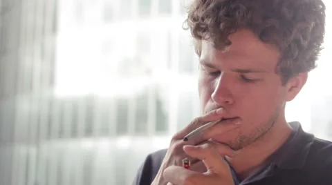 Student smoking a joint Stock Footage 40623718