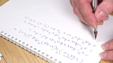 Student solving a difficult equation Video stock 329685568