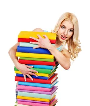 Student with stack book. 写真素材