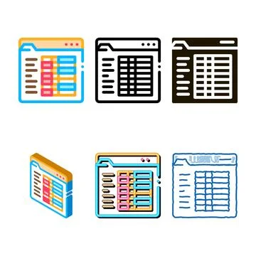 Student statistics folder icon vector clean outline Illustrazione stock