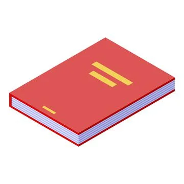 Student study book icon, isometric style Stock Illustration