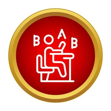Student studying alphabet letters learning education icon イラスト素材