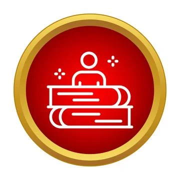 Student studying book icon representing education and knowledge Stock Illustration