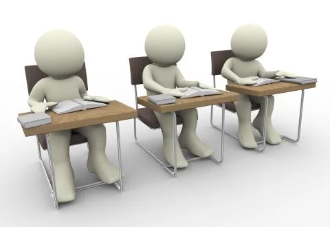 Student studying Stock Illustration