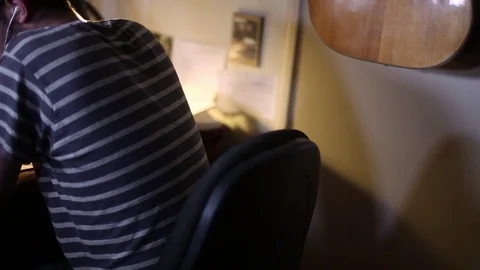 Student Studying Mathematics Stock Footage 71039032