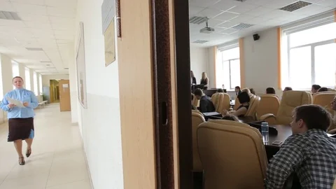 Student Studying at the University Stock Footage 76719435