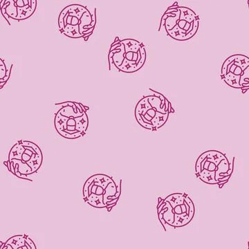 Student support online learning platform line seamless pattern Stock Illustration
