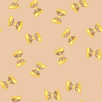 Student support online learning platform vector seamless pattern Stock Illustration