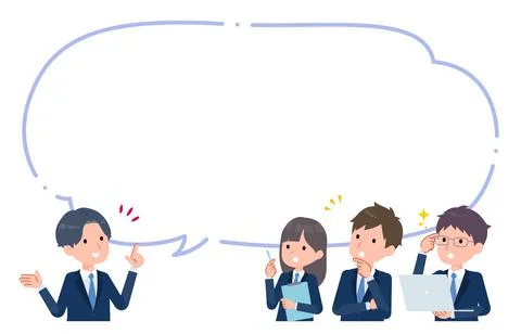 Student surprised by proposal with speech bubble Illustrazione stock