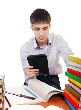 Student with Tablet Computer Stock-Fotos