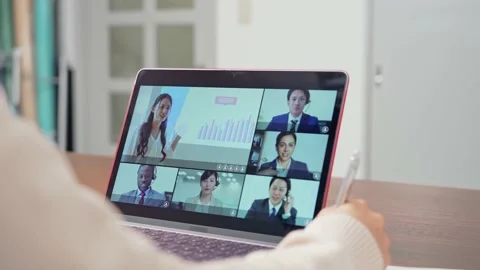 Student taking an online class. e-learning. Stock Footage 157534825