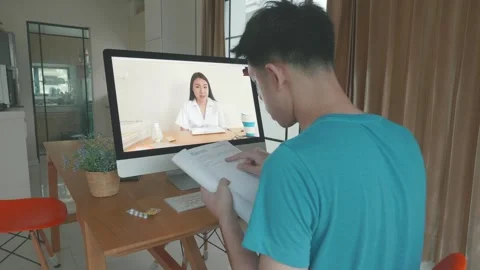 Student Taking Online Class at Home Stock Footage 314455848