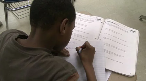 Student taking test  (11 of 11) Video stock 8698063