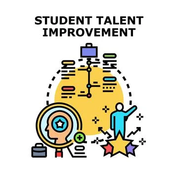 Student talent improvement concept vector illustration Stock Illustration