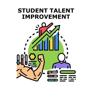 Student talent improvement vector concept developing potential Illustrazione stock