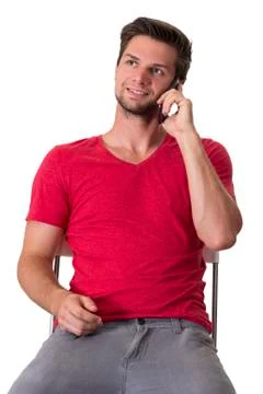 Student talking on phone Stock Photos