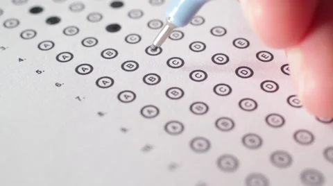 Student test (exam) Stock Footage 54827630