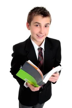Student with text book smiling Stock Photos