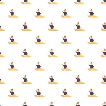 Student thinking with hand on head pattern Stock Illustration