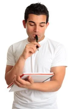 Student thinking pondering Stock Photos