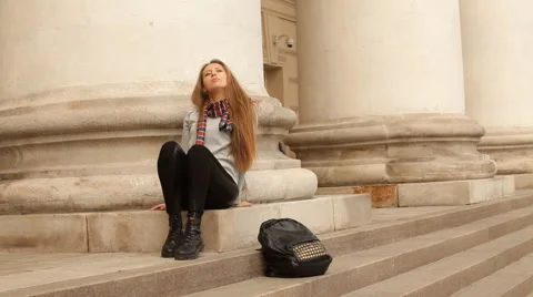 Student in thought about the future 스톡 동영상 68819041