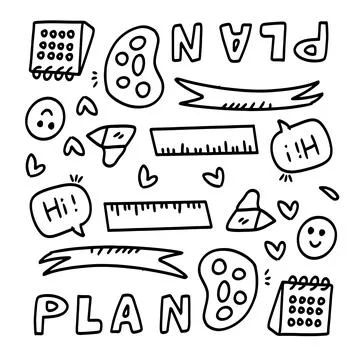 Student tools set bundle vector design Stock-Illustration