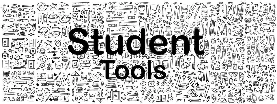 Student tools set bundle vector design Stock-Illustration