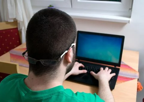 Student trying out different ways of learning Stock Photos