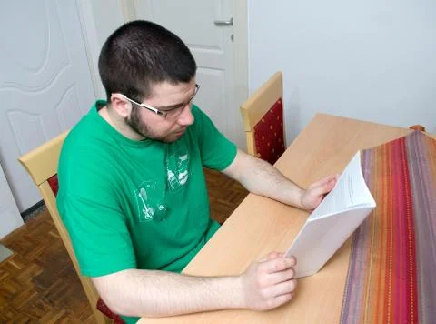 Student trying out different ways of learning Stock Photos