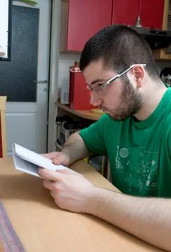 Student trying out different ways of learning Stock Photos