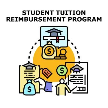 Student tuition reimbursement program vector concept Illustrazione stock