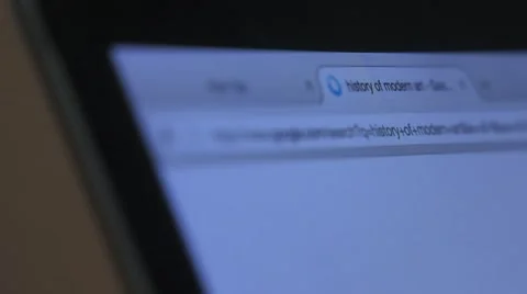 Student Typing On Browser Search Bar Of Laptop Computer At Night Stock Footage 67104038