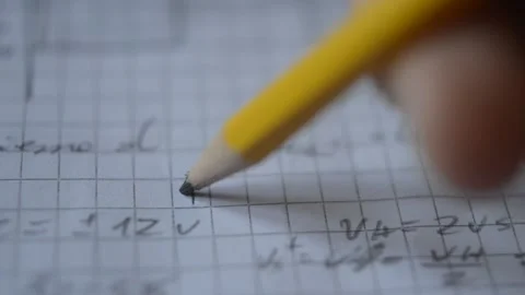 student use pencil and write relativity ... | Stock Video | Pond5
