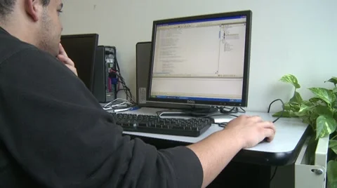 Student using computer for research (1 of 2) Stock Footage 8599667