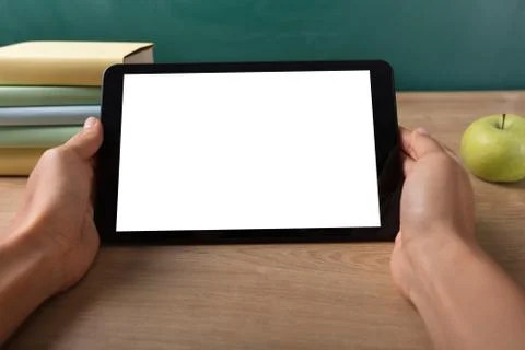 Student Using Digital Tablet 写真素材