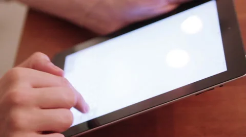 A Student is using an iPad Stock Footage 40358112