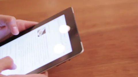 A Student is using an iPad Stock Footage 40358950