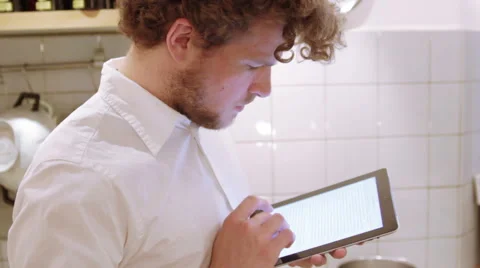 A Student is using an iPad Stock Footage 40359278