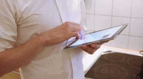 A Student is using an iPad Stock Footage 40360068